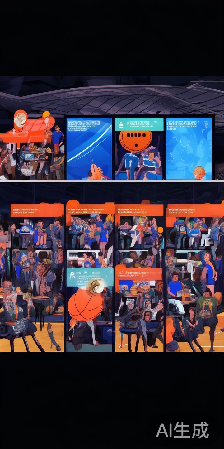 此外，平台还提供互动社区，使篮球爱好者能够就比赛内